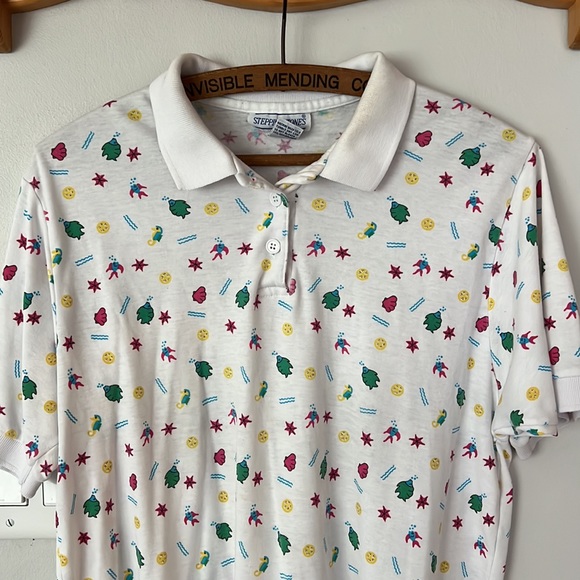 vintage men’s Stepping Stones collared ocean shirt size large - Picture 4 of 6